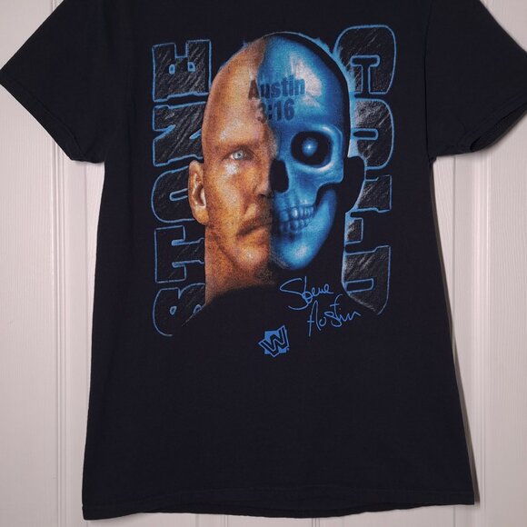 Stone Cold Steve Austin 3:16 Skull USED Shirt (M, Black, WWE, Wrestling, 2017) - Picture 6 of 7